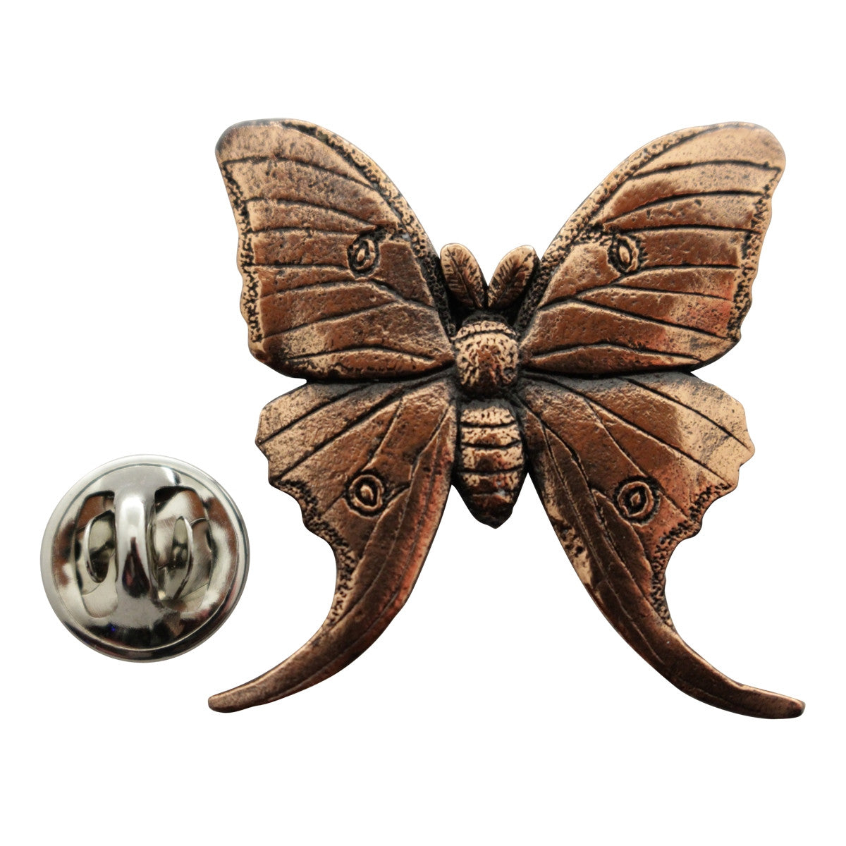 Luna Moth Pin ~ Antiqued Copper ~ Lapel Pin ~ Sarah's Treats & Treasures